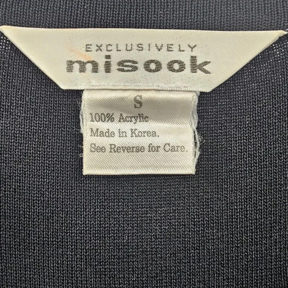 Exclusively Misook Black Classic Knit Maxi Short Sleeve Dress Size Small - Picture 2 of 4